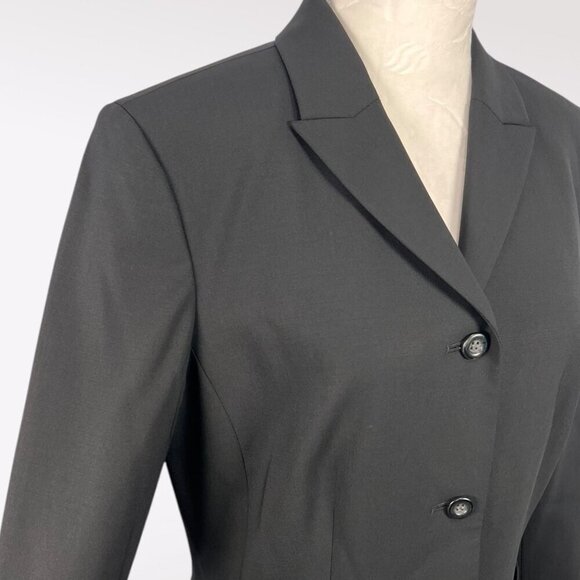 Y2K Classiques Entier Black Wool Blend Blazer Womens Size 6 - Picture 7 of 11